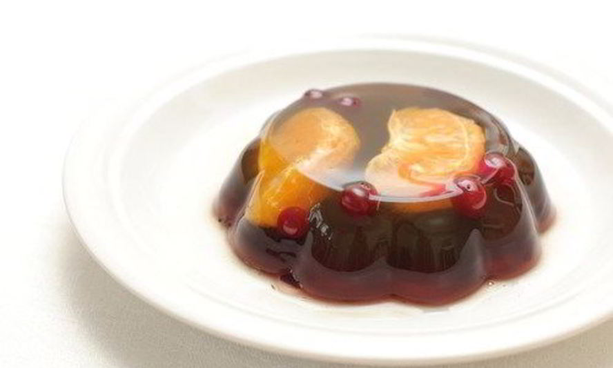 Рецепт апельсинового желе с вишней и белым вином