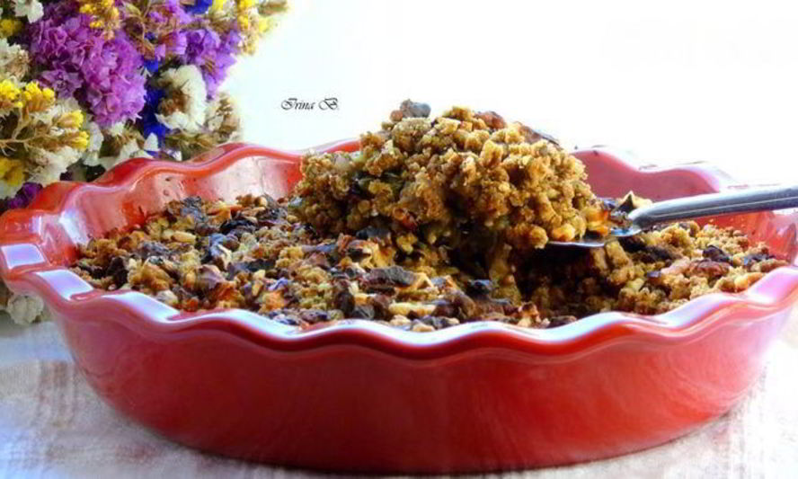 Рецепт баклажанового крамбла