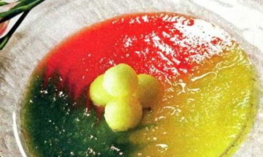 Рецепт десерта из киви, арбуза и дыни