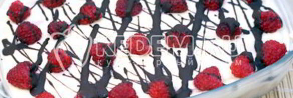 десерт с малиной сливочное лето