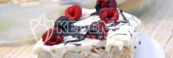 десерт с малиной сливочное лето