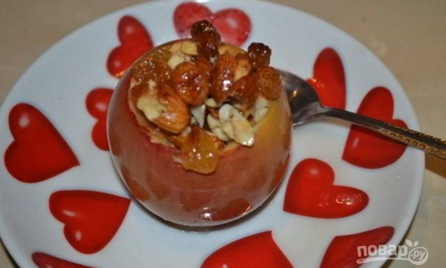 Рецепт фаршированных яблок с медом