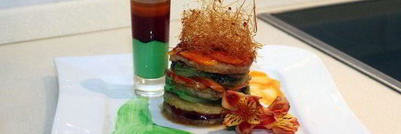 фрукты-фламбе с карамелью