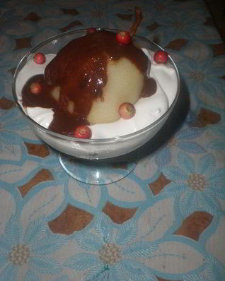 Груша в шоколаде