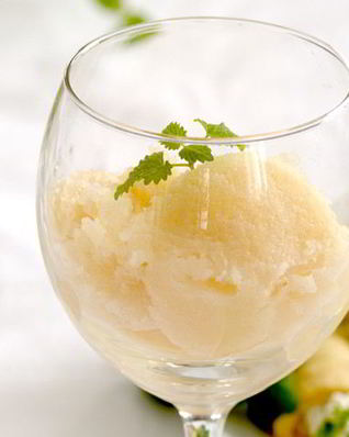 Грушевый сорбет с имбирем