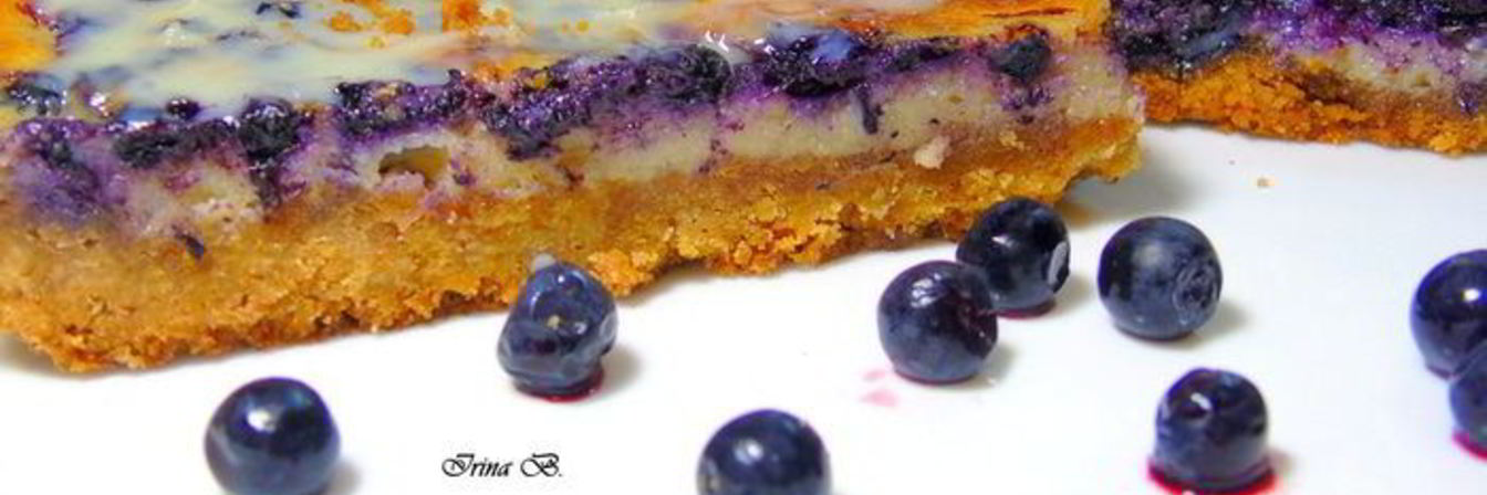 Барс с черникой и лимонным кремом