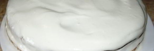 бисквит на горячем молоке со сметанно-йогуртовым кремом