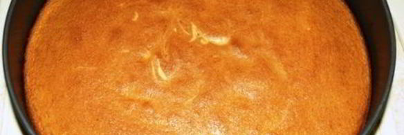 бисквит на горячем молоке со сметанно-йогуртовым кремом