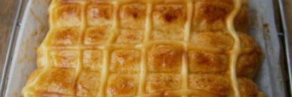 булочки с заварным кремом и персиком