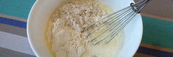 черничные блинчики с кремом из маскарпоне