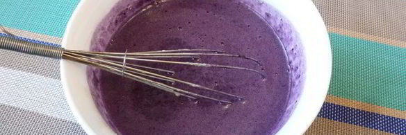 черничные блинчики с кремом из маскарпоне