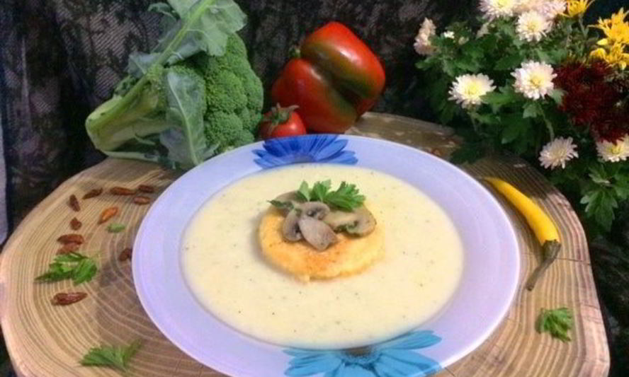 Рецепт хлебных равиолей в курином креме