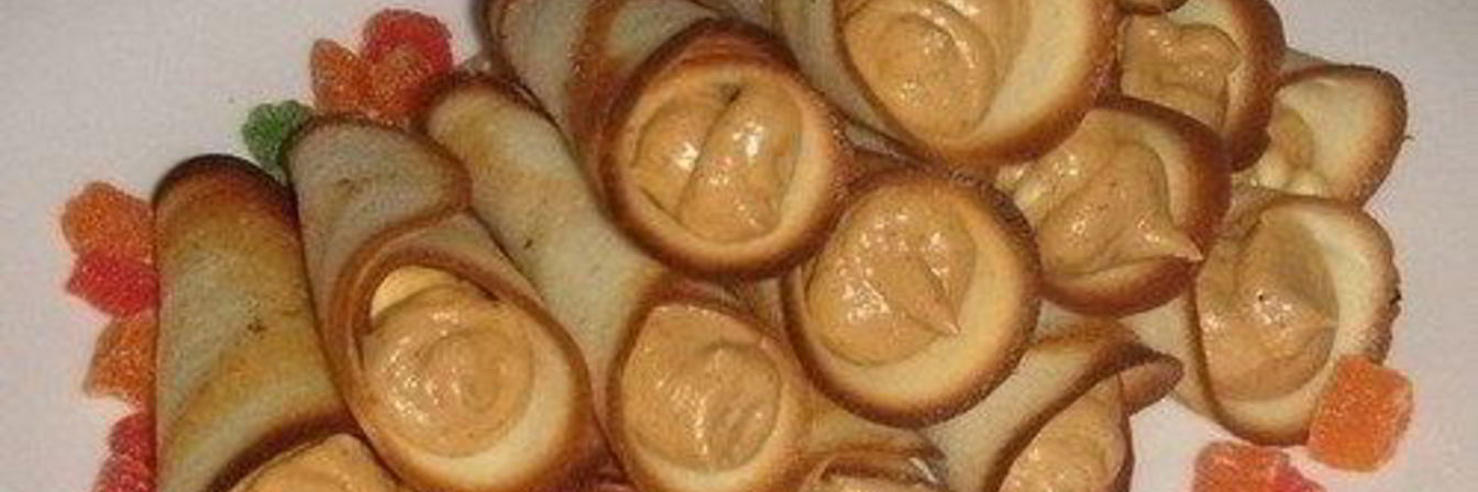 Хрустящие трубочки с ореховым кремом