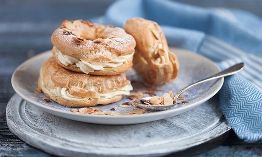 Рецепт колец заварных с творожным кремом