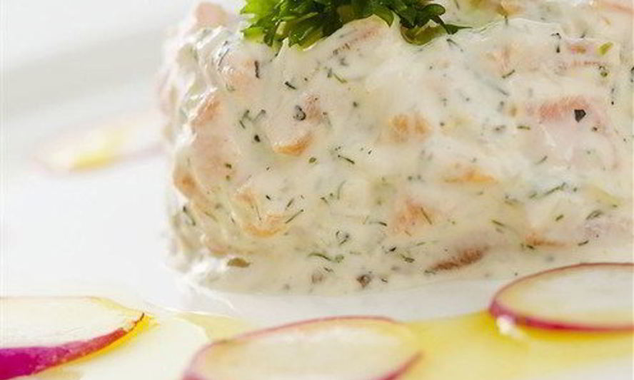 Рецепт копченого лосося в сливочном креме