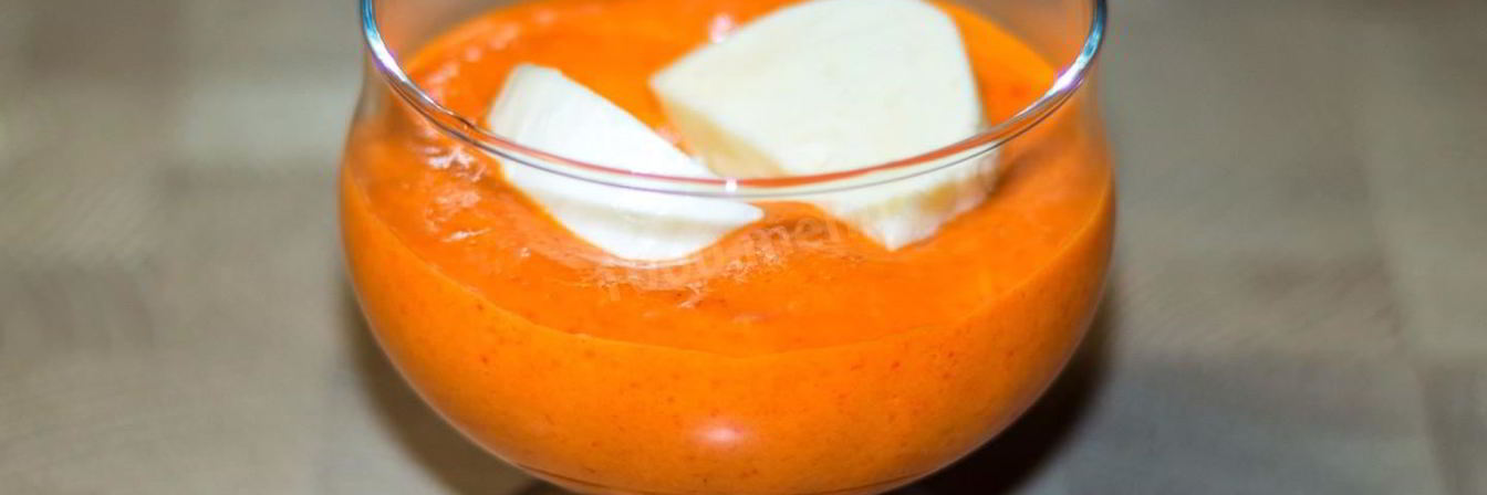 Крем из болгарского перца с моцареллой