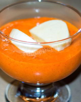 Крем из болгарского перца с моцареллой