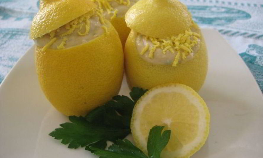 Рецепт лимонов, фаршированных кремом из тунца