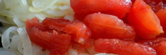 луково-томатный крем с курицей