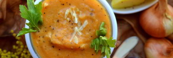 луково-томатный крем с курицей