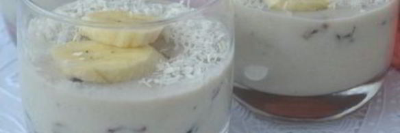 нежнейший кокосовый крем с бананом и изюмом