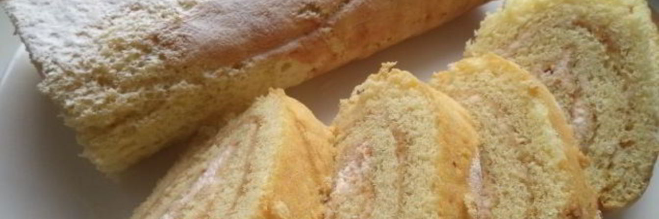 Рулет бисквитный с кремом