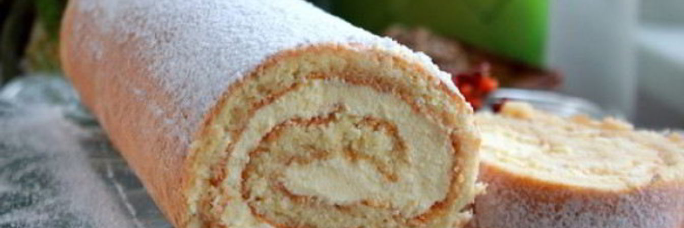 Рулет со сливочным кремом