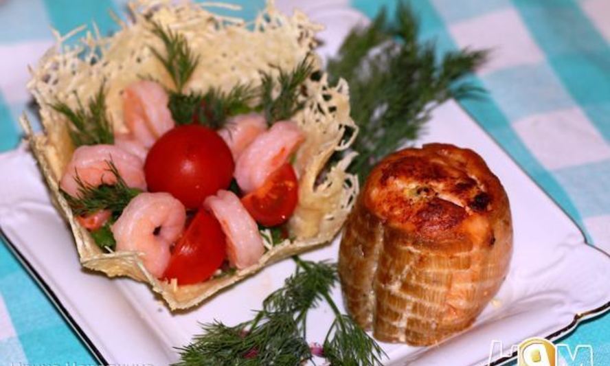 Рецепт рулетиков из лосося с кремом из рикотты