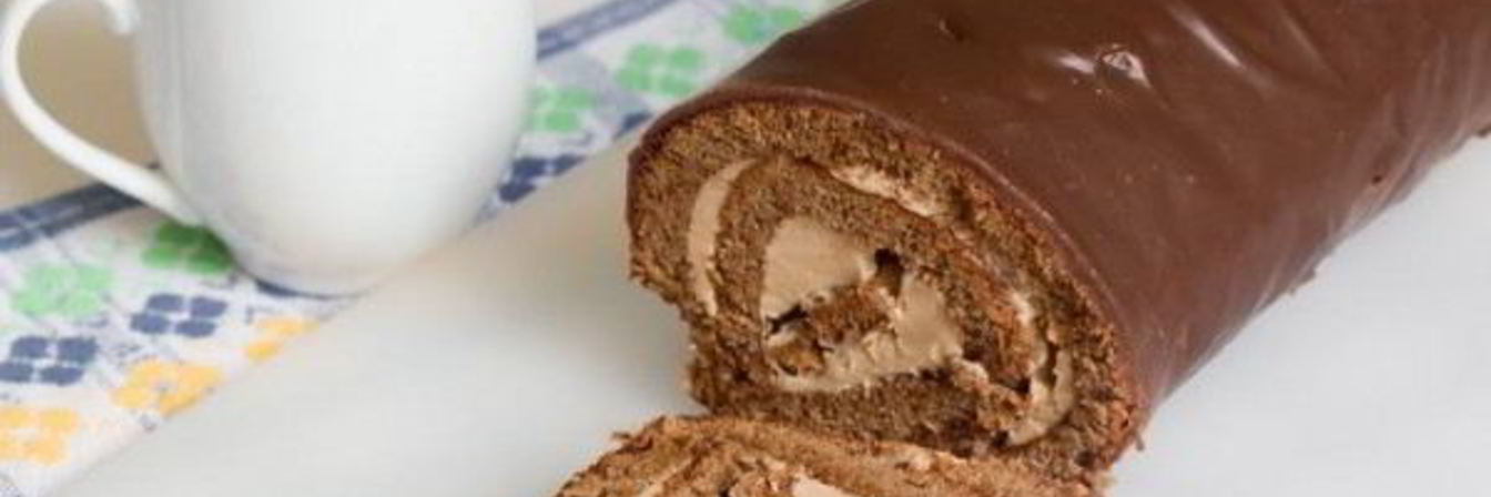 Шоколадный рулет с шоколадным кремом