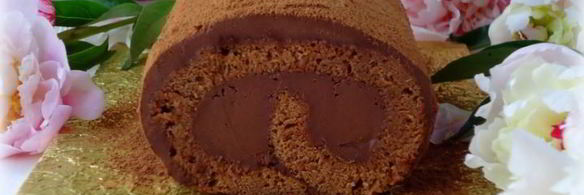 шоколадный рулет с трюфельным кремом