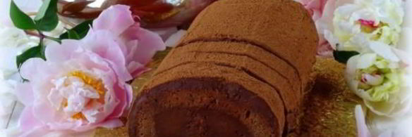 шоколадный рулет с трюфельным кремом