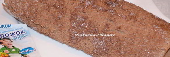 шоколадный рулет с творожным кремом