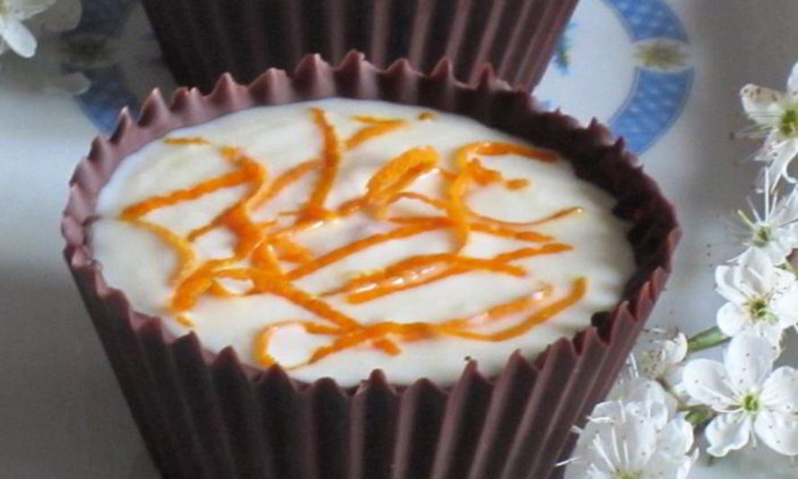 Рецепт шоколадных корзиночек с творожным кремом