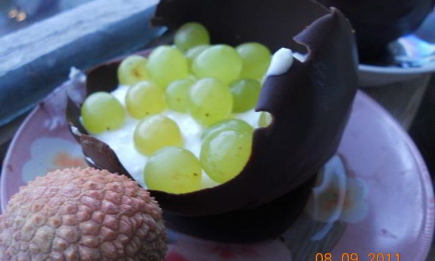 Рецепт шоколадных креманок с начинкой