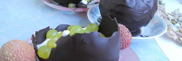 шоколадные креманки с начинкой