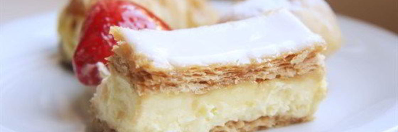 Слоеные полоски с кофейным кремом