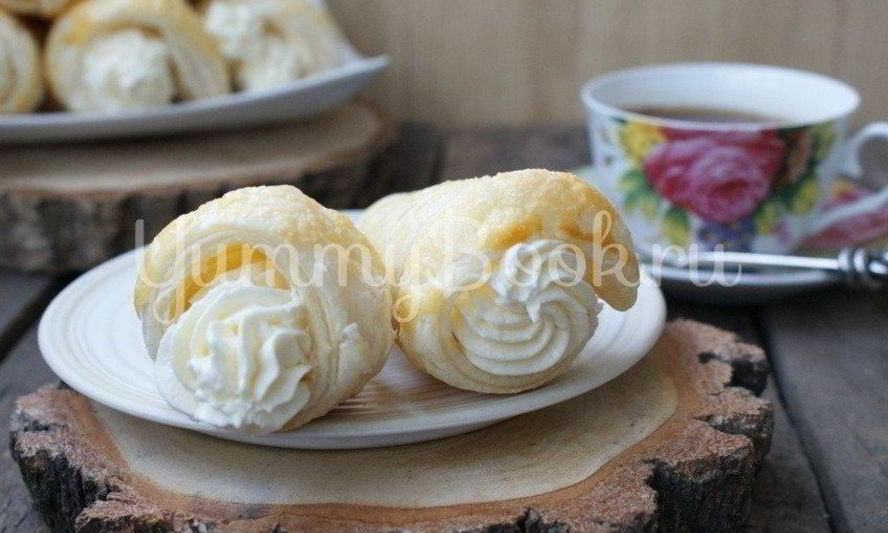 Рецепт слоеных трубочек с кремом