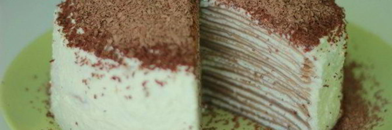 Тортик из блинов с шоколадным кремом