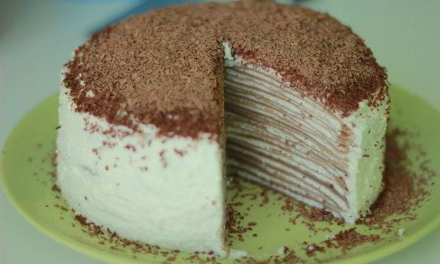 Рецепт тортика из блинов с шоколадным кремом