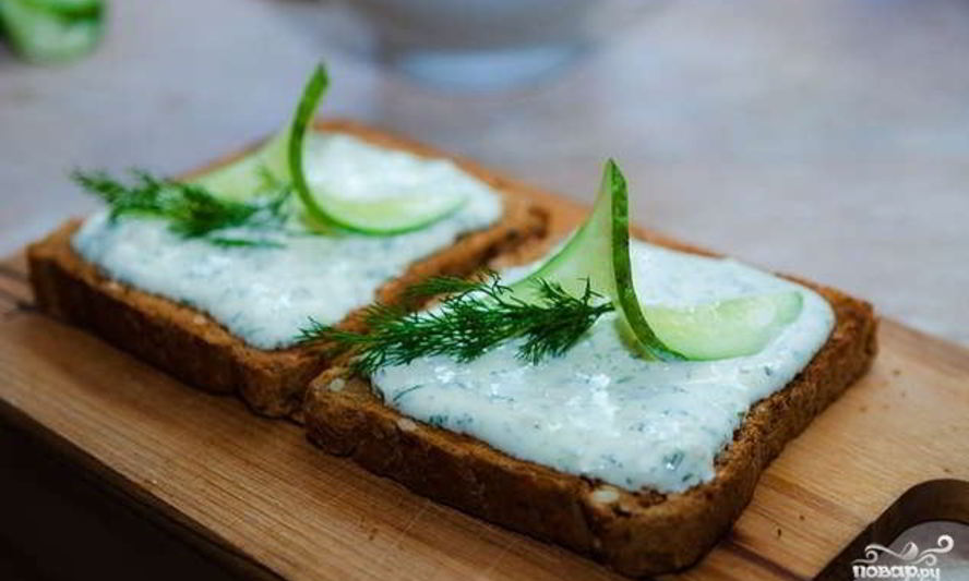 Рецепт творожного крема с зеленью