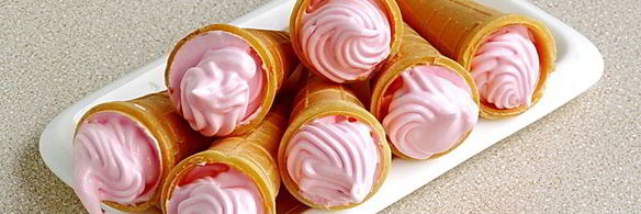 вафельные рожки с кремом