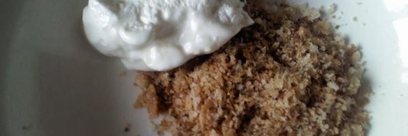 яблоко запеченное со сметанным кремом