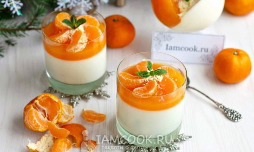 Рецепт мандариновой панны котта