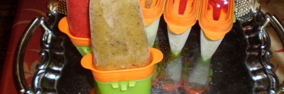 фруктовое мороженое из клубники и киви