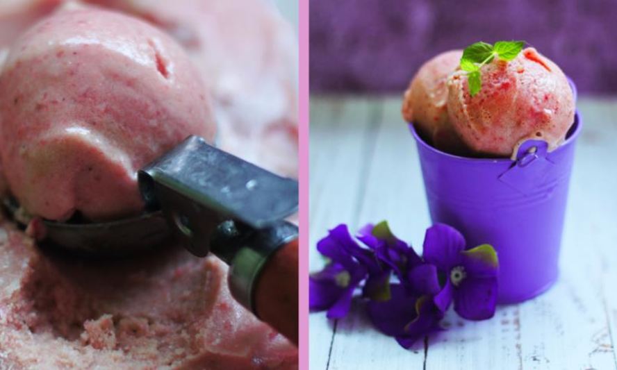 Рецепт йогуртового мороженого с клубникой и бананом