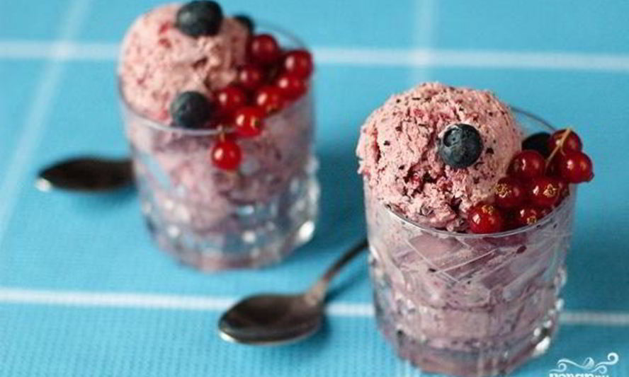 Рецепт мороженого из голубики и красной смородины