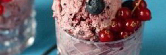 мороженое из голубики и красной смородины