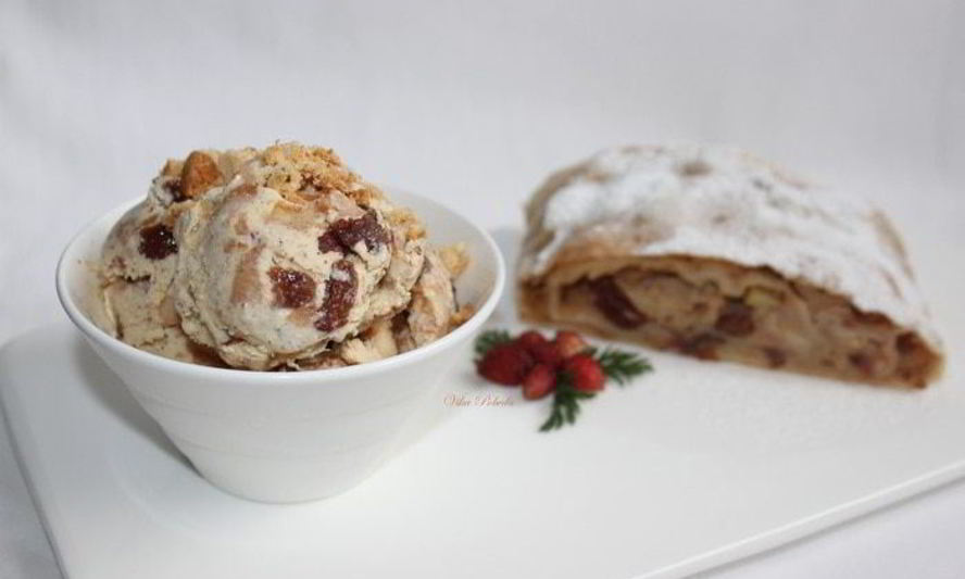 Рецепт мороженого со вкусом яблочного штруделя