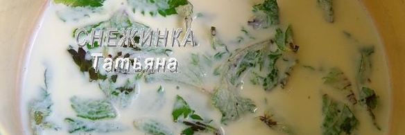 мятное мороженое с руколой