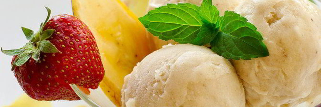 Постное банановое мороженое